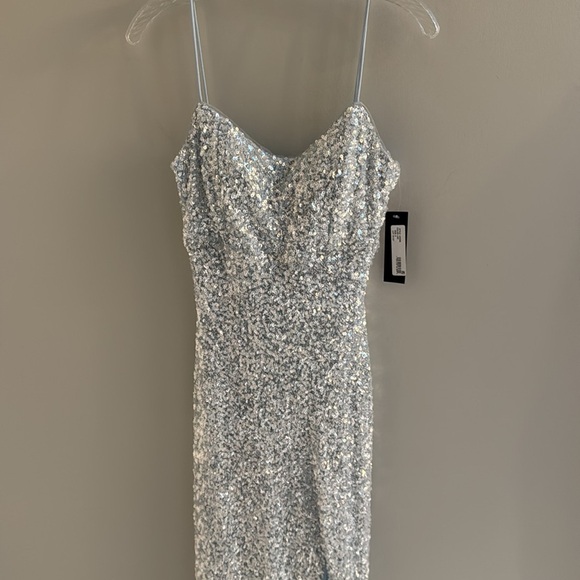 New NWT Betsy and Adam Sequence Dress Light Blue Size 8 - Picture 7 of 11